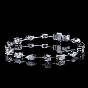 Brazalete de Tenis Moderno con Diamantes de Laboratorio Multiformes en Oro |   Fabricante OEM/ODM - Product Image 1