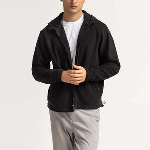 Sudadera con cremallera para hombre de color sólido y patrón 100% algodón bordado Technics hecho a medida para la temporada de invierno - Product Image 1