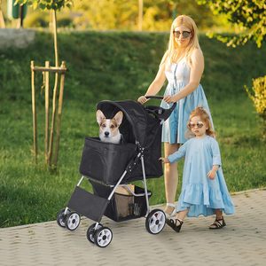TH-PSP-135 Vietnam Pet Stroller Fabricant American Style design Pet Stroller avec roues à 360 degrés - Product Image 6