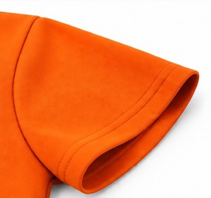 Polo de Manga Corta con Cierre de Cremallera para Hombre, Color Naranja, Logotipo Bordado, Ropa Casual de Trabajo, Uniforme, Secado Rápido, Tejido de Poliéster - Product Image 6