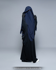 ฮิญาบผ้าโพลีเอสเตอร์ระบายอากาศสไตล์อิสลามแบบสุภาพเรียบร้อยพร้อมแขนสั้นสำหรับงานเลี้ยงตอนเย็น - Product Image 3