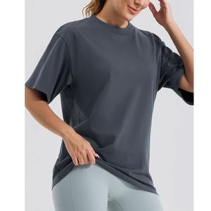 Gran oferta, camiseta de gran tamaño para mujer, corte holgado, hombro caído largo, manga corta, cuello redondo, estilo informal de BD Supplier Making - Product Image 5