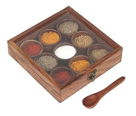 Qualità Premium 100% migliore qualità in legno sale e spezie pepe cucchiaio contenitore vaso scatola barattolo scatola di sale in legno a basso prezzo