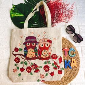 Bolso Tote de lona con estampado personalizado al por mayor para mujer, Bolso Tote floral, Bolso Tote de compras reutilizable estético para niñas - Product Image 2