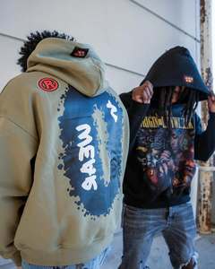 Sweat à capuche pour hommes de haute qualité avec logo imprimé personnalisé Vintage Wash Make Old Pullover Casual Sweat à capuche à la mode pour l'hiver et l'automne - Product Image 4