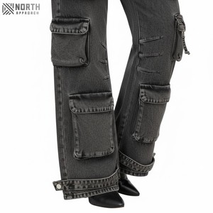 กางเกงยีนส์แฟชั่นสำหรับผู้หญิงแบบระบายอากาศได้ดีกางเกงยีนส์ทรงสลิมฟิตดีไซน์ตามสั่ง - Product Image 6