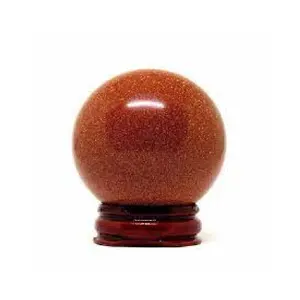 Red Goldstone Crystal Ball - Elegant Crystal Sphere with Ideal for Yoga, Meditation, Display - Decorative Balls for Home, Office