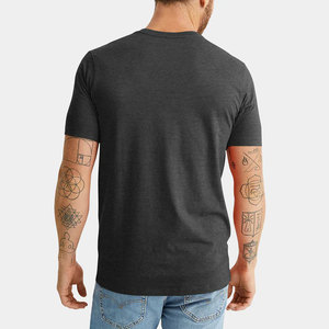 Para hombres originales ligero Slim Fit camiseta alta Tri-Blend Tee tallas grandes y altas 100% algodón ecológico transpirable - Product Image 2