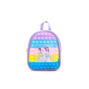 Mochila morada para niños P70826 Estilo de moda con patrón de dibujos animados Material Oxford Impermeable Características antirrobo Cierre de cremallera - Product Image 3
