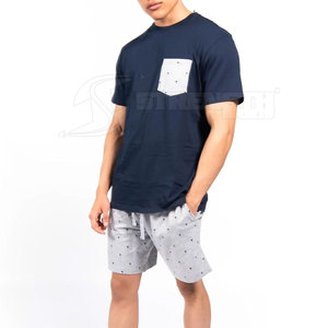 2023 100% coton hommes Slim Fit T-Shirt & Short ensemble à manches courtes T-Shirt & Shorts ensemble pour la vente en ligne - Product Image 5