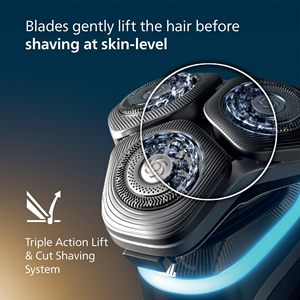 Afeitadora Eléctrica para Hombre, Húmeda/Seca, con Cuchillas Rotatorias Dobles de Precisión, Resistente al Agua IPX7, Triple Cuchilla de Repuesto, Afeitado Facial Alemán - Product Image 6