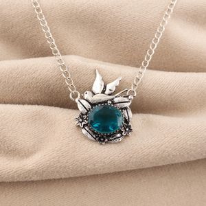 Collar Elegante de Plata de Ley 925 con Gema de Apatita, Diseño Único y Moderno, Regalo para Madre o Esposa - Product Image 1