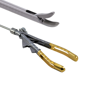 Laparoscopic Needle Holder Forceps Curved Jaw Stainless Steel <b>Electric</b> Re-usable Surgical <b>Instrument</b> ISO13485 Certified CE - Product Image 2