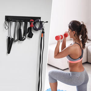 Heavy Duty Metal Gym Storage Rack Organizador de pared Gym Caddy Hanger - Product Image 5