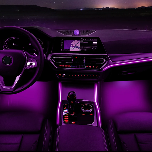 Car Interior Upgrades 64 Colors LED Ambient Light (20 Lights)Suitable for 2013-2019 BMW 3-Series G20 Short-sleeved Mold