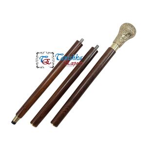 Bastón de Madera con Mango de Latón Vintage, Hecho a Mano, Regalo Coleccionable para Jubilación, para Hombres y Mujeres, 39 Pulgadas, 600g, Uso en Exteriores - Product Image 4