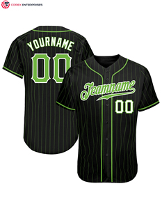 2025 personnalisé haute qualité le plus chaud maillots à fines rayures Baseball cousu maille Baseball uniformes chemises pour hommes - Product Image 4