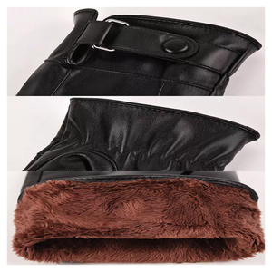 ถุงมือหนังแกะสำหรับผู้ชาย, ถุงมือหนังแกะแฟชั่นแบบมืออาชีพระบายอากาศหน้าจอสัมผัสกลางแจ้งสบายๆซับในสี่ชั้น - Product Image 6