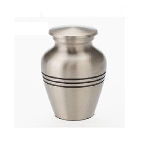 Urnas de recuerdo de cremación de latón de alta calidad con banda de grabado, acabado dorado y negro para cenizas humanas, suministro funerario - Product Image 4