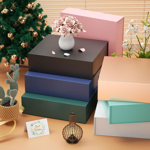 Cajas De Regalo Con Tapas, 11,5x7,8x3 En Caja De Regalo Negra Para Regalos Cierre Magnético Para Camisetas, Guantes, Bufandas, Libros, Bebé - Product Image 6