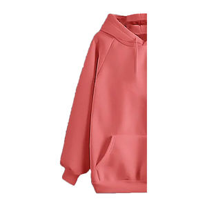 Robe sweat-shirt d'hiver personnalisée pour femme en molleton 100 % coton, écologique, respirante, coupe-vent, avec devant gaufré et brodé, col rond rose - Product Image 6