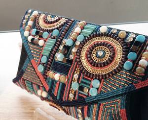 กระเป๋าผู้ช่วยปักลายไม่ซ้ำใครสไตล์โบฮีเมียนกระเป๋าถือคลัทช์มือกระเป๋าซับในดีไซน์แฟนซีขายส่ง - Product Image 2