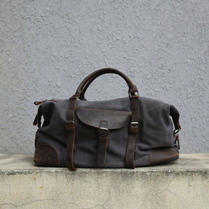 Sac fourre-tout de voyage en toile de cuir LCTB-0023 de grande capacité sac de sport polyvalent sac de week-end de nuit à fermeture éclair transparente - Product Image 2