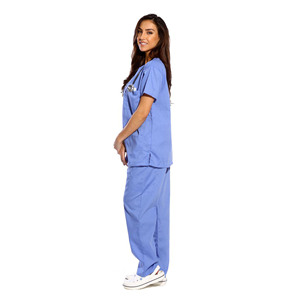 Uniformes Médicos Personalizados de Alta Calidad para Doctoras y Enfermeras, Traje de Trabajo para Mujer, Ropa Médica de Spandex/Poliéster, Venta al Por Mayor - Product Image 4