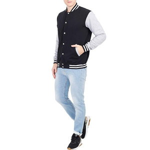 Veste universitaire en toile polaire de haute qualité pour homme avec col montant, logo personnalisé, respirante, élégante, streetwear pour l'hiver - Product Image 5