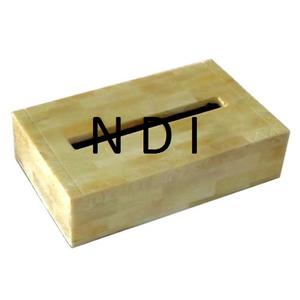 Caja de pañuelos de papel con forma cuadrada de nácar para decoración del hogar, hotel y restaurante. - Product Image 2