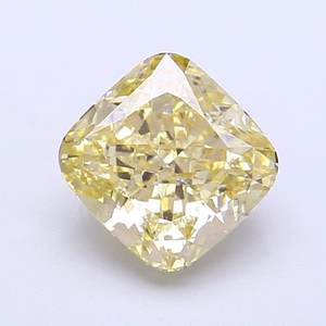 <b>Cushion</b> 2.01ct VS1 Fancy Light Yellow Lab Grown Diamond - Product Image 1