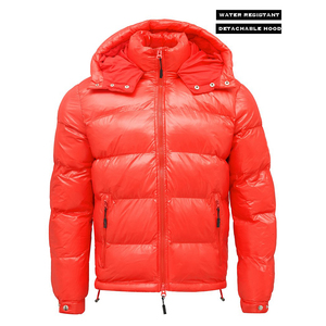 2025 veste bouffante en duvet uni vierge de couleur unie de haute qualité Logo personnalisé veste d'hiver chaude pour hommes - Product Image 4