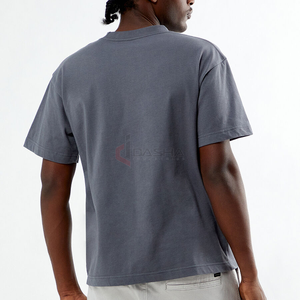 T-shirt surdimensionné pour hommes OEM 260G T-shirt streetwear de basket-ball à manches courtes en coton épais vente en gros - Product Image 3