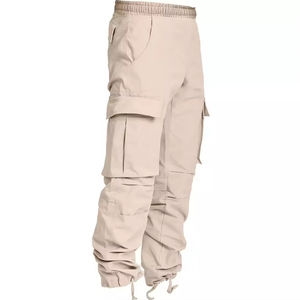 Pantalon Cargo Hip Hop en Coton pour Homme Streetwear oem Vente en Gros Pantalon Cargo Multiple Poches avec Cordon de Serrage pour Homme - Product Image 6