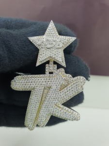 Pendentif Hip Hop de Luxe Personnalisé pour Homme en Or 14K avec Diamant de Laboratoire VVS VS EF CVD – Bijoux Personnalisés pour Occasions Festives - Product Image 3