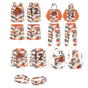2026 High Quality Team <b>Pack</b> Customize <b>Heat</b>-Transfer Printed Plus Size Basketball Unity Bundle Set Anti-Bacterial Quick Printed - Product Image 3