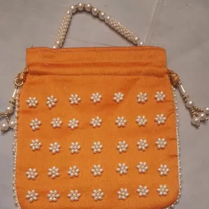 El yapımı kadın işlemeli debriyaj çanta Potli çanta kılıfı İpli çanta düğün Favor karşılık hediyesi misafirler için hint