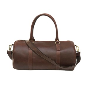 <b>Mens</b> Brown Genuine Leather Barrel Duffle <b>Bag</b> Gym Sports Weekender Travel <b>Overnight</b> Carry Luggage Tote Large Capacity Water - Product Image 1