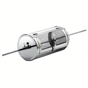 Panier vapeur rotatif en acier inoxydable Smeg CESROTCOT avec finition chrome poli pour barbecue - Product Image 2
