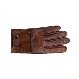 Guantes de conducción profesionales de alta calidad personalizables con su propio logotipo hechos de cuero fino de la mejor tarifa - Product Image 6