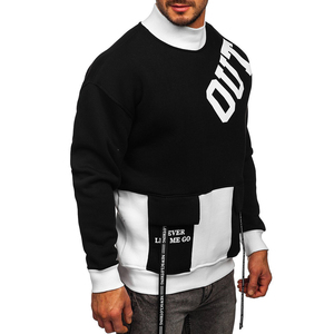 Vente en gros de sweatshirts unis personnalisés pour hommes pull à col rond décontracté sweatshirts en molleton de coton à manches longues commande en gros - Product Image 3