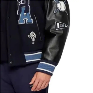 Wholesale Customised <b>Men's</b> Varsity <b>Jacket</b> New Arrival Wool Baseball <b>Jacket</b> With Custom Print Embroidery for Winter - Product Image 6