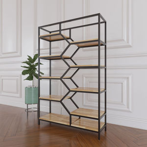 Étagère à livres en bois pour la décoration du salon (100x30x160cm) - Product Image 1