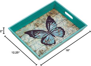 Plateau de service rectangulaire en bois écologique pour aliments et petit-déjeuner, idéal pour hôtels, restaurants, maisons - Fabricant OEM en gros - Product Image 4