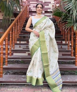 ATRACTIVA DOLA KANJIVARAM SEDA ZARI TRABAJO DE TEJIDO SAREE CON BLUSA DESGASTE DE TEMPORADA PRECIO AL POR MAYOR ROPA ÉTNICA GAMA BAJA - Product Image 3