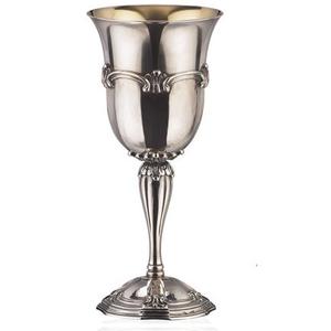 Copa de Metal plateado con diseño de hoja grabada decorativa antigua para vino, copa de Metal con acabado de peltre de vino personalizada - Product Image 6