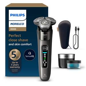 Afeitadora Eléctrica Húmeda/Seca con Doble Cuchilla Giratoria, Sistema de Afeitado Impermeable IPX7, Lavable, con Cápsula de Limpieza y Herramienta de Repuesto para Barba - Product Image 3