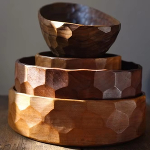Bol à pâte en bois naturel polyvalent fait à la main pour les mariages Diwali Style moderne Ferme rustique de haute qualité pour les salades de fruits - Product Image 1