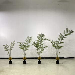 Décoration de jardin et de maison Fougère artificielle Bonsaï Plante en pot de soie en plastique - Product Image 5