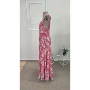 ชุดเดรสยาวลายลูกไม้พร้อมลายปัก รุ่น Kadin Ip Askili Beli Ve Sirti Dantelli, 36365 - สีชมพู - Product Image 5